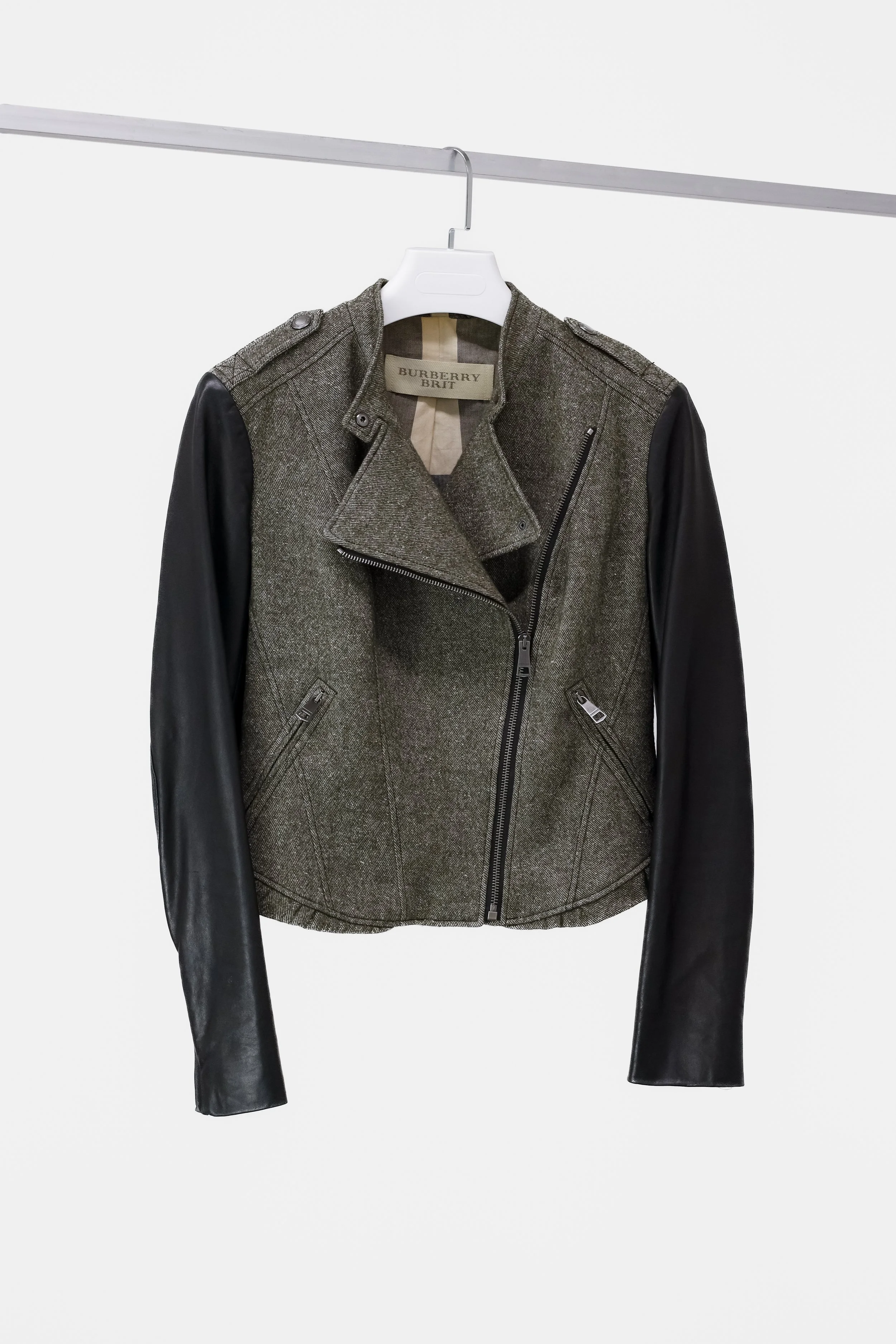 Burberry brit top leather jacket